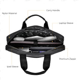 4463 Black Nylon Laptop Bag Messenger Bag