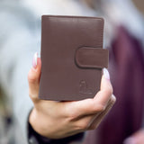 14030 Black Leather Card Holder for Men and Women