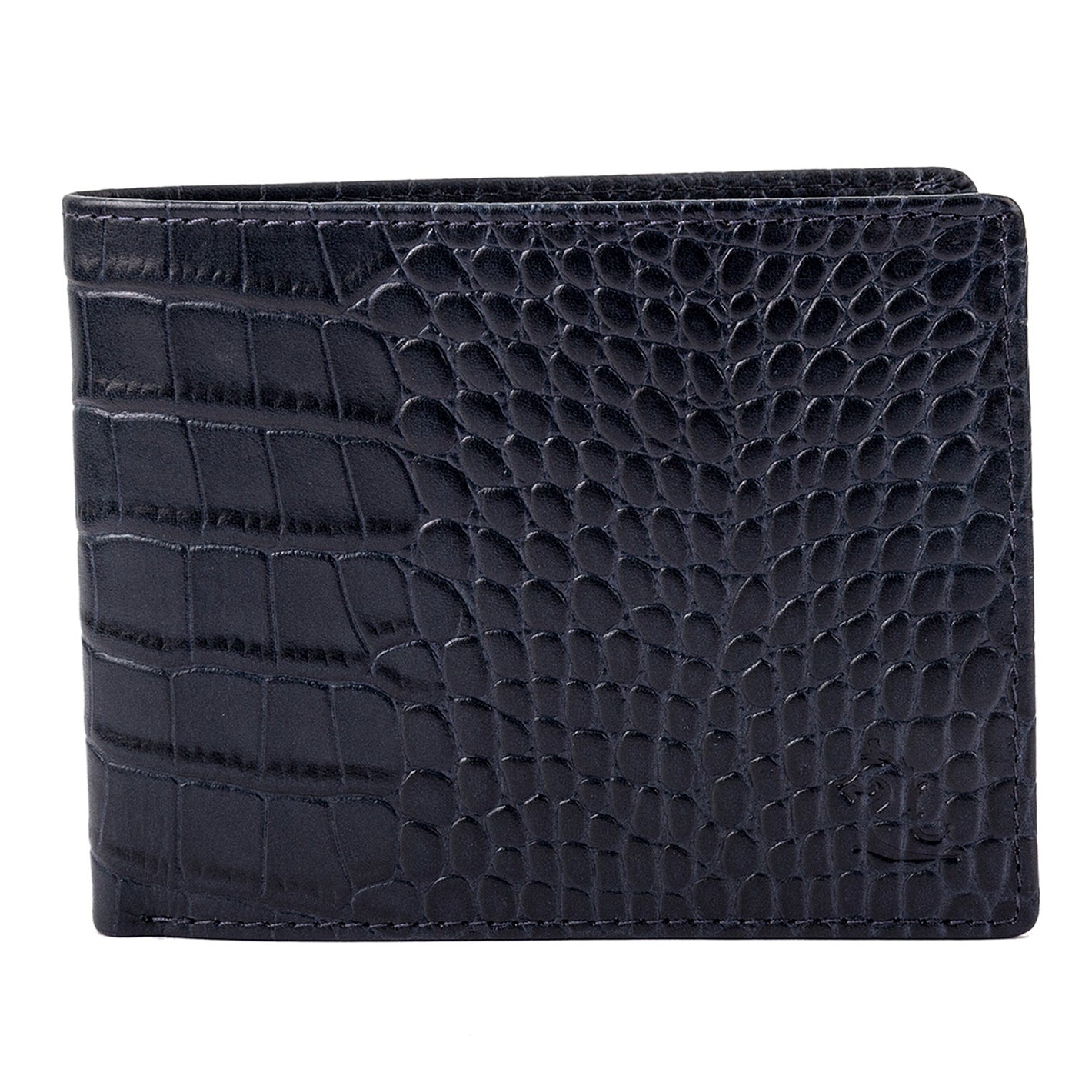 Handcrafted Luxury Blue Croco Wallet