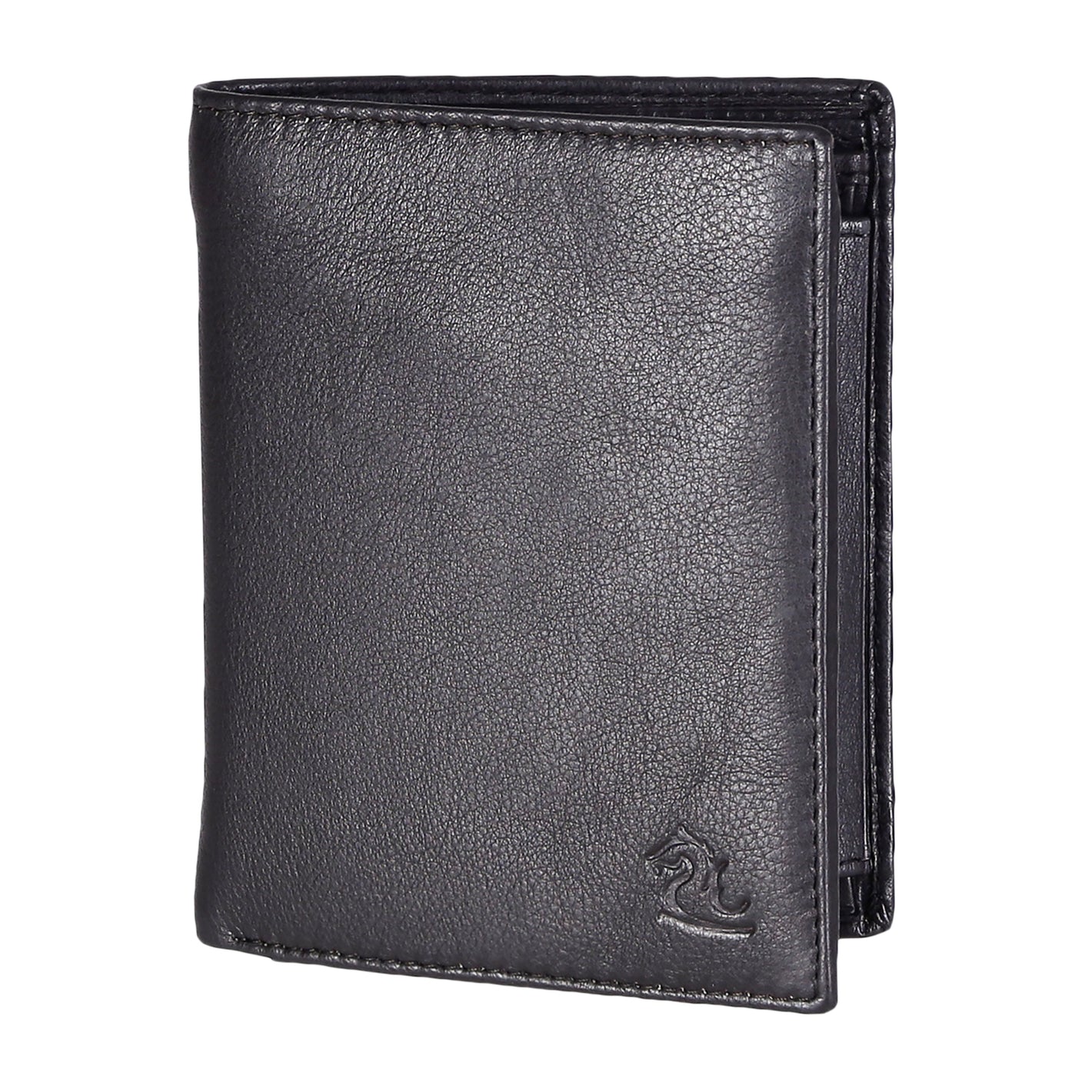 Elegant Brown Vertical Bifold Wallet