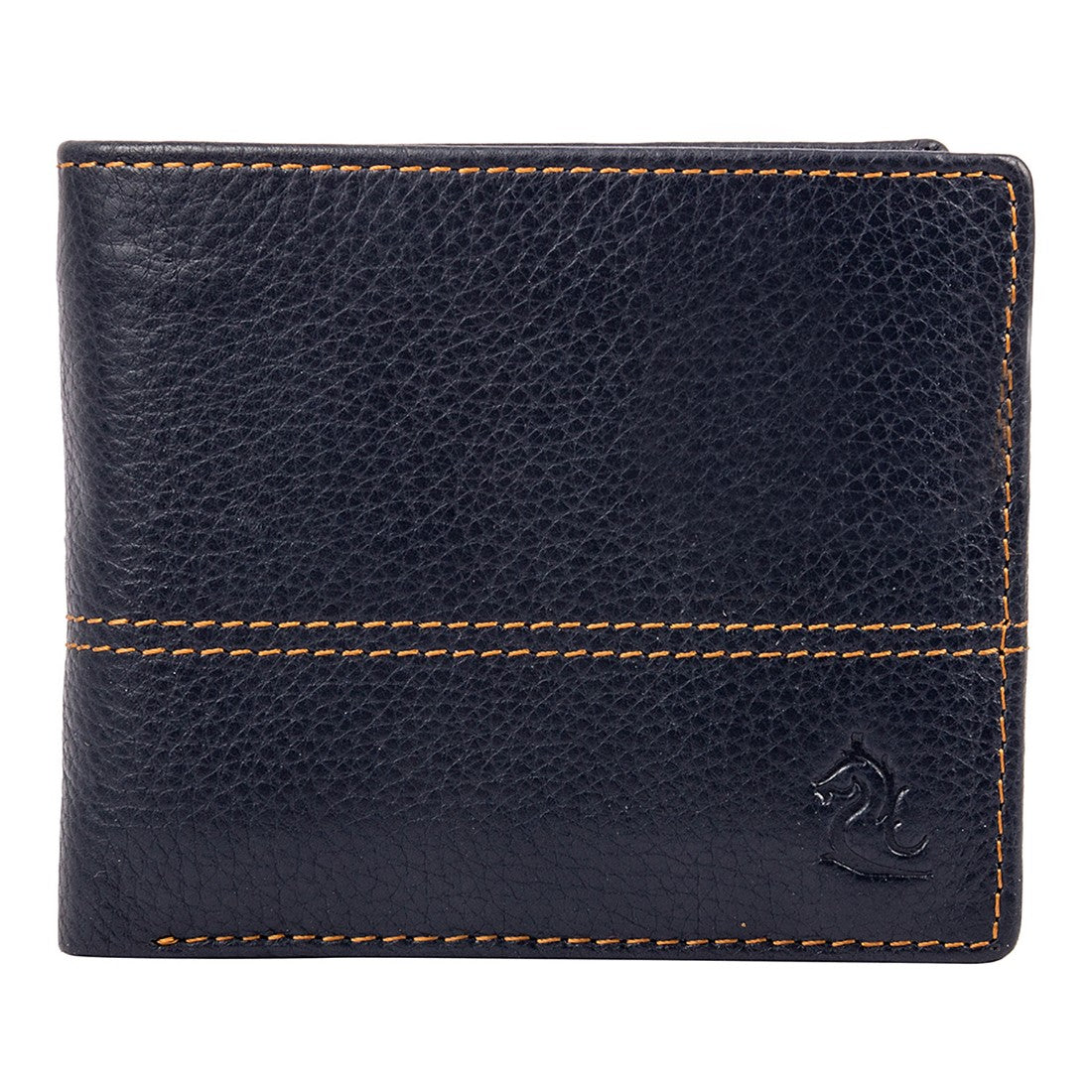 Smart Versatile Blue Contrast Stitched Wallet