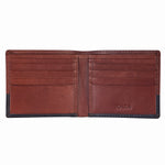10109 Tan & Blue Bifold Wallet