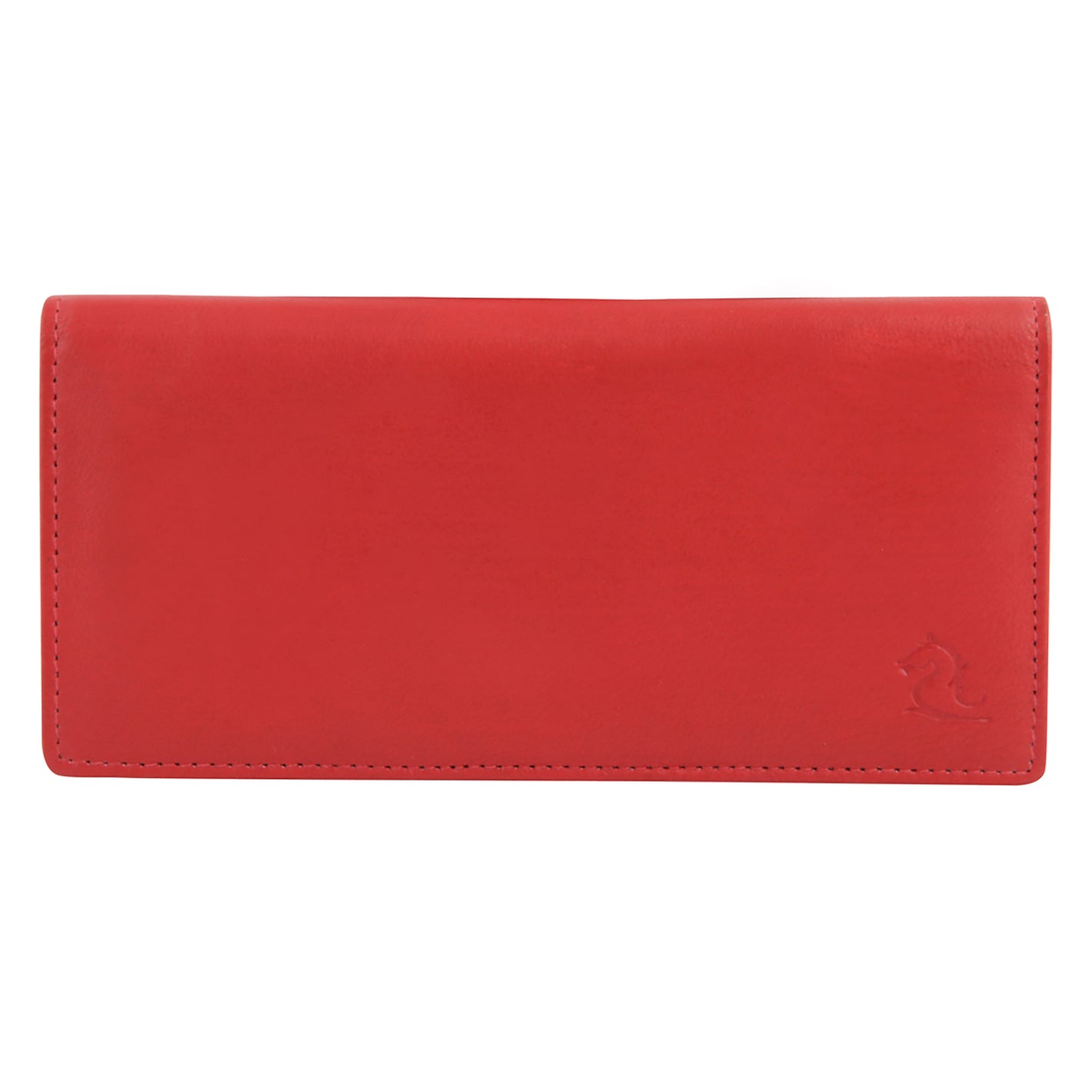 Bold Red Leather Bifold Wallet