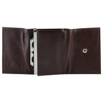 7010  Women Brown Leather Wallet I Genuine Leather Ladies Purse Visiting Card Holder - Wallet for Women I Trifold Clutch
