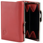7010 Women Red Leather Wallet I Genuine Leather Ladies Purse Visiting Card Holder - Wallet for Women I Trifold Clutch