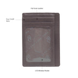 13098 Black Leather Card Holder for Men and Women