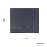 13094 Blue Bifold  Leather Wallet