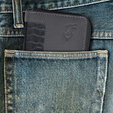 14121 Unisex Debit Card Holder Genuine Leather Embossed Design Multiple Slots Zipper Credit Cardholder