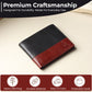 Modern Gentleman Tan & Green Leather Wallet