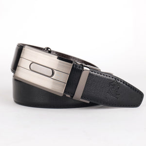 Gentlemen Black & Brown Textured Auto-Lock Belt