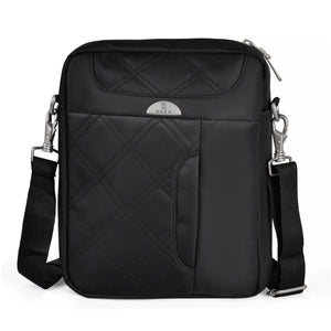 Stylish Black Quilted Nylon Sling Bag