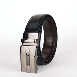 Gentlemen Black & Brown Textured Auto-Lock Belt