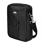 55458 Black Quilted Nylon Messenger Bag Sling Bag for Men and Women