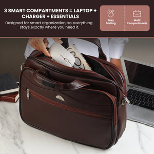 Executive Vegan Leather Laptop Carrier