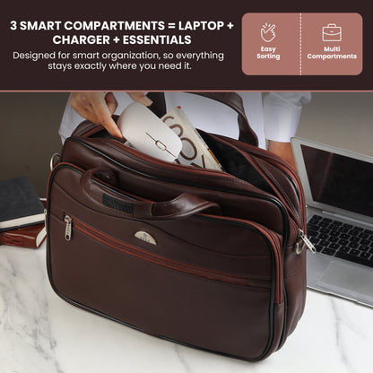 Executive Vegan Leather Laptop Carrier