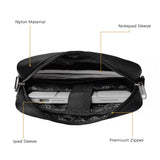 55458 Black Quilted Nylon Messenger Bag Sling Bag for Men and Women