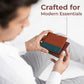 Discerning Gentleman Tan & Blue Leather Wallet