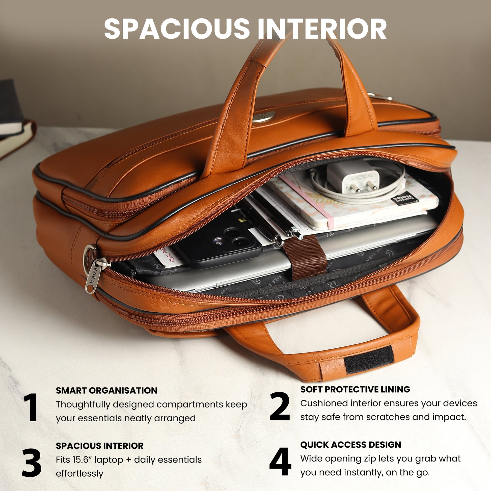 Executive Vegan Leather Laptop Carrier