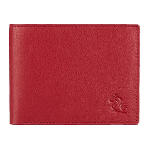 Modern Style Cherry Leather Bifold Wallet