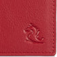 Modern Style Cherry Leather Bifold Wallet