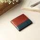 Discerning Gentleman Tan & Blue Leather Wallet