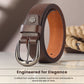 Distinctive Edge  Fine Print Leather Belt