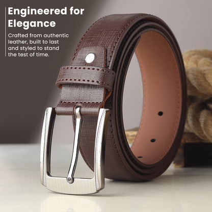 Everyday Brown Textured Belt