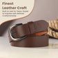Distinctive Edge  Fine Print Leather Belt