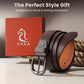 Distinctive Edge  Fine Print Leather Belt