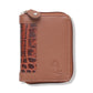 Stylish Embossed Leather Zip Card Holder