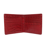 10148 Croco Navy Leather Bifold Wallet for Men