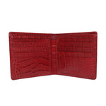10148 Croco Red Leather Bifold Wallet for Men