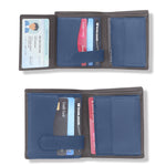 10026 Brown & Blue Bifold Wallet