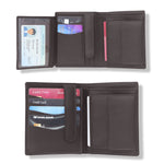 10027 Black Vertical Bifold Wallet
