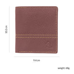 10088 Maroon Contrast Stitched Wallet