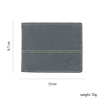10085 Maroon Contrast Stitched Wallet