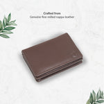 13033 Brown Leather Card Holder for Men and Women