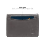 14032 Black Small Leather Card Holder for Men and Women