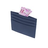 10079 Navy Leather Card Holder for Men and Women