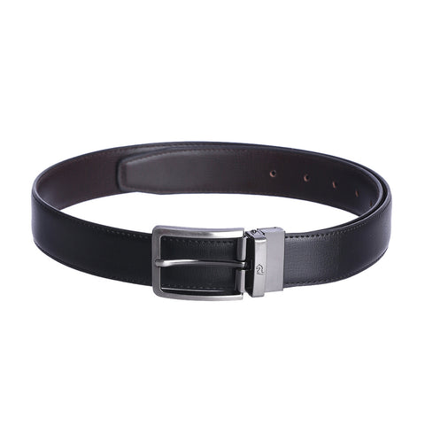 4211 Black & Brown Reversible Textured Belt for Men