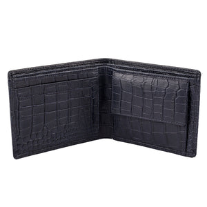 Handcrafted Luxury Blue Croco Wallet