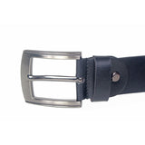 4107 Black Leather Belt for Men