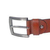 4107 Brown Leather Belt for Men