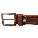 4165 Tan Textured Leather Belt for Men