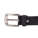 4160 Black Leather Belt for Men