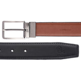 4253 Black & Tan Reversible Textured Belt for Men