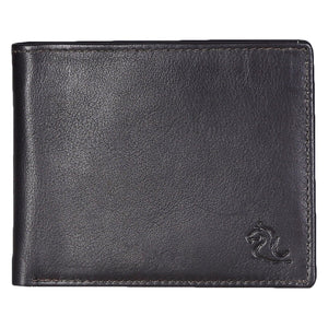 Premium Leather Titan Brown Bifold Coin Wallet