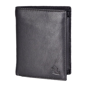 Elegant Brown Vertical Bifold Wallet