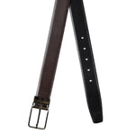 4152 Black & Brown Reversible Leather Belt for Men
