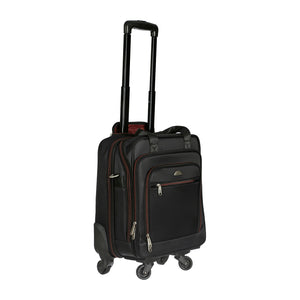 A overnight Stay Black Leather Travel Bag